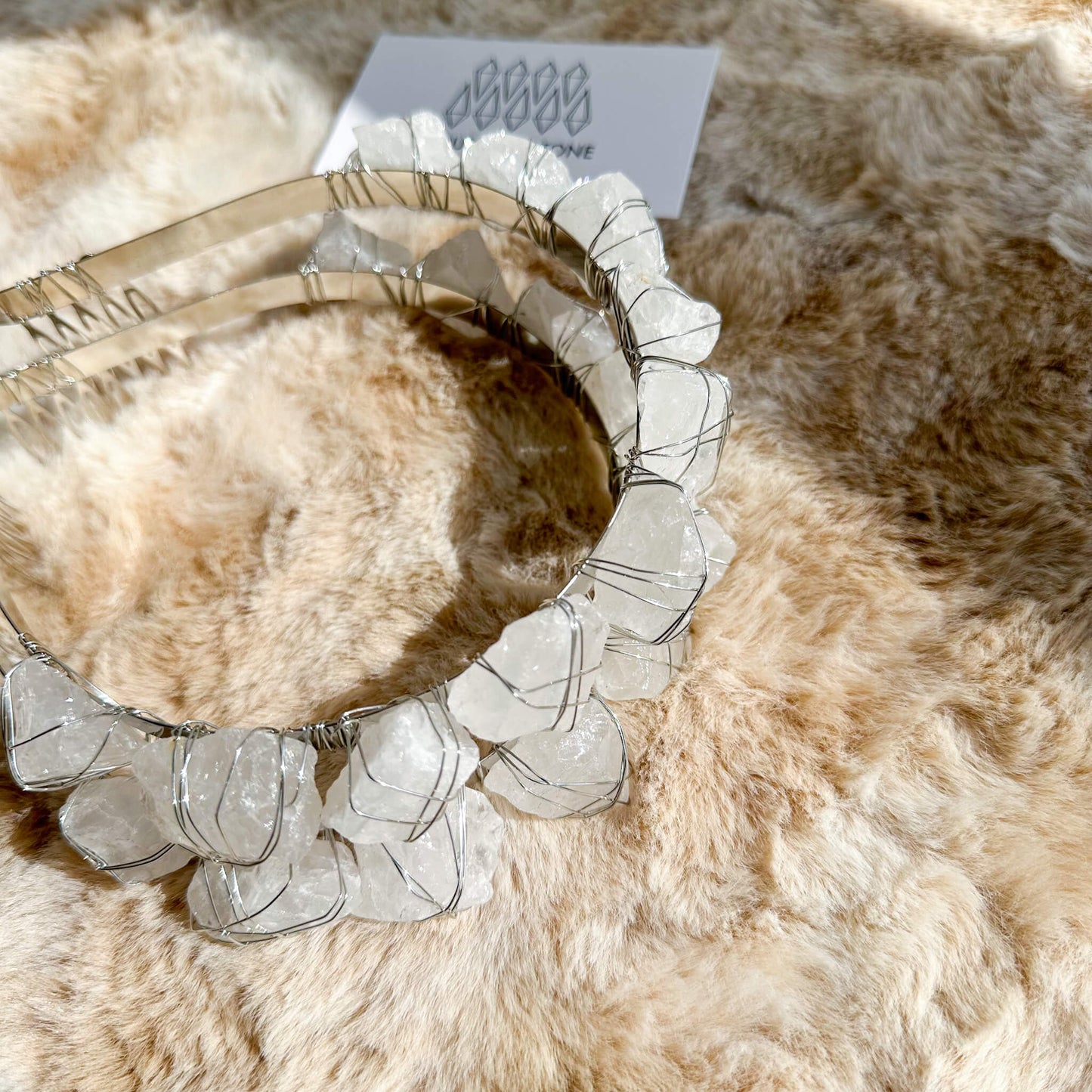 Raw Clear Quartz Crystal Crown/Rough Citrine Tiara Healing Comb Crown/Wedding Bride Jewelry Headband/Wire Wrapped