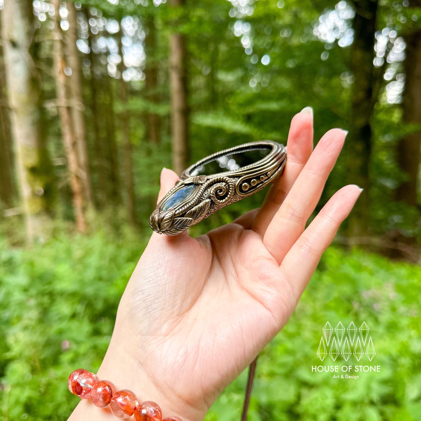Natural Handmade Black Obsidian Pendant Necklace/Magic Obsidian Mirror Crystal Pendant/Scrying Mirror Tigers Eye Jasper Jewelry/Altar Tool