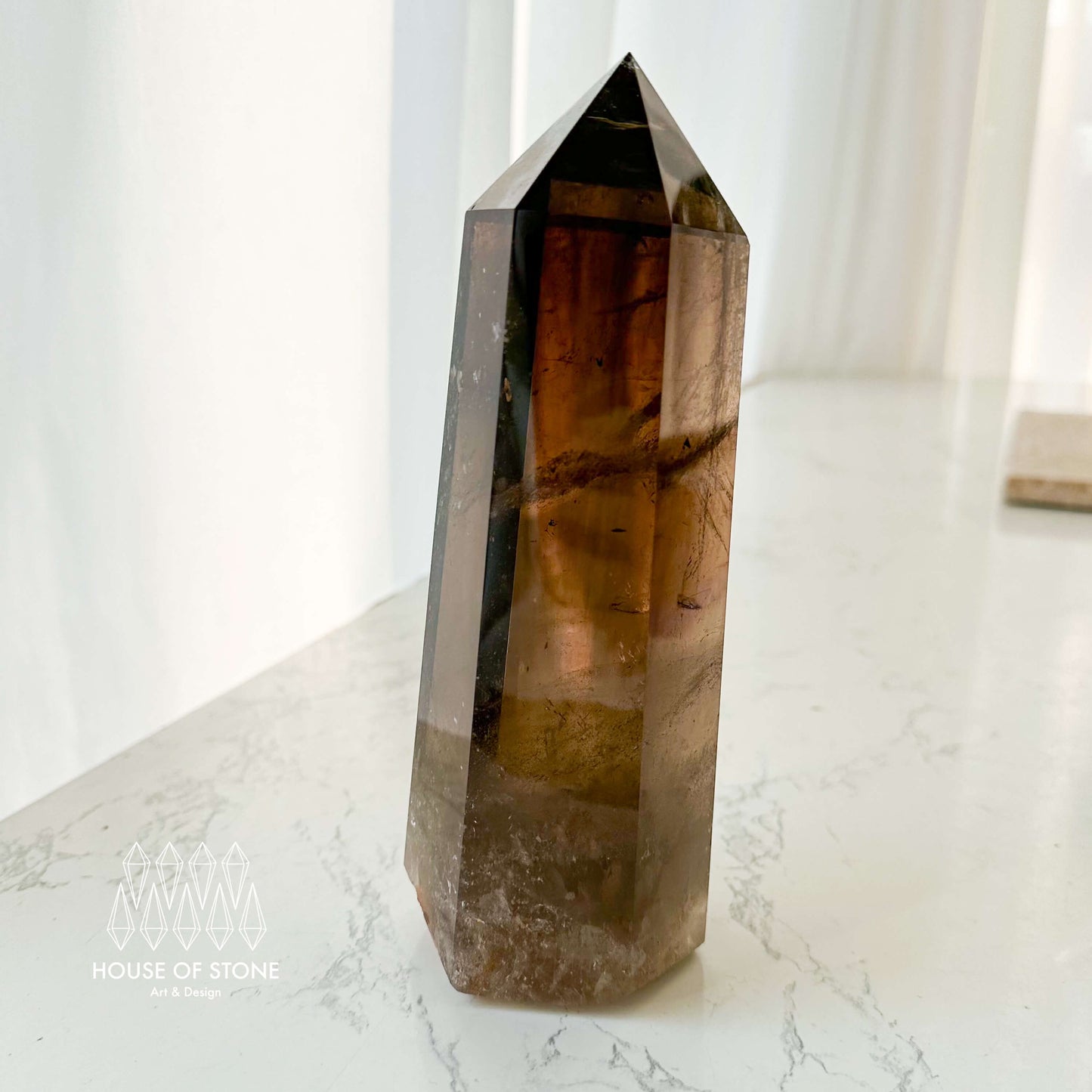 Natural Large Smoky Quartz Tower/XL High Quality Smoky Quartz Point Tower/Smoky Quartz Obelisk