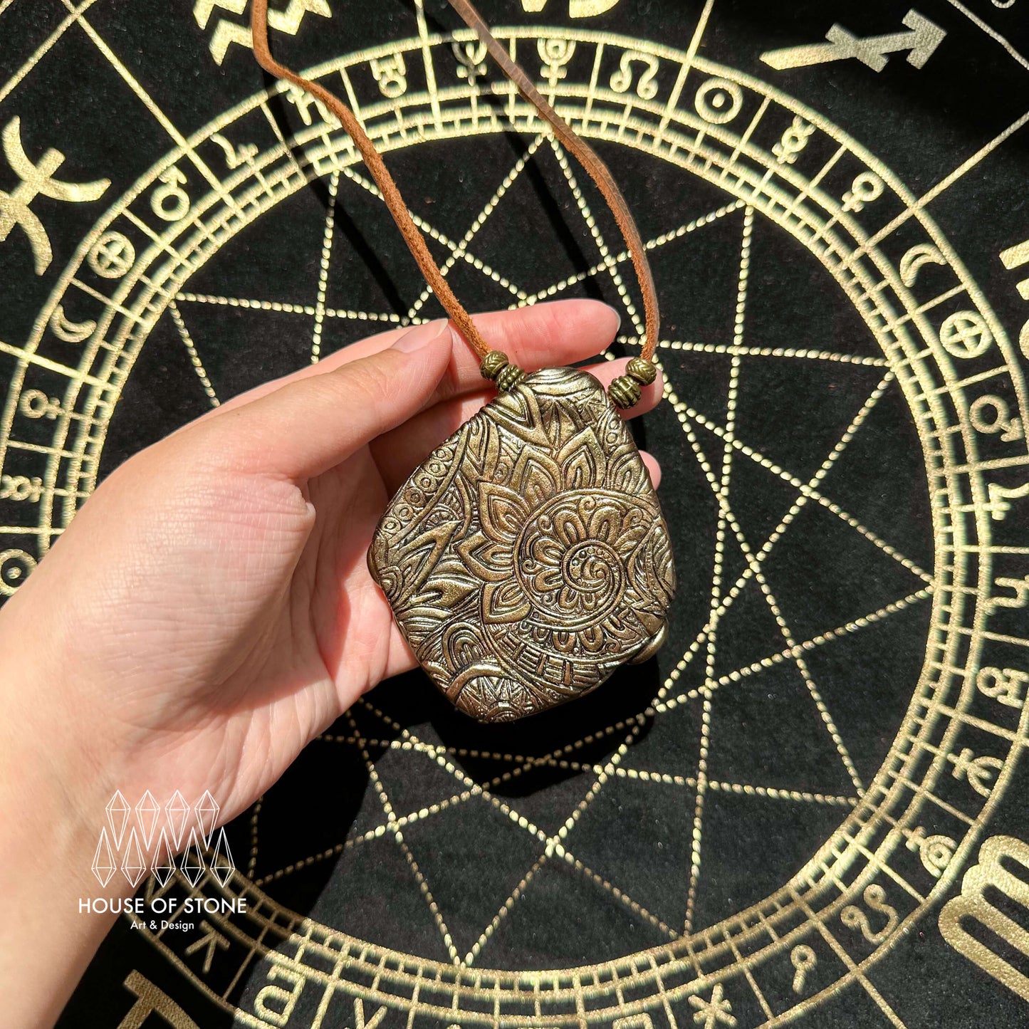 Natural Handmade Labradorite Pendant Necklace/Magic Labradorite Crystal Double-sided Pendant/Amethyst Labradorite Jewelry/Chakra/Altar Tool