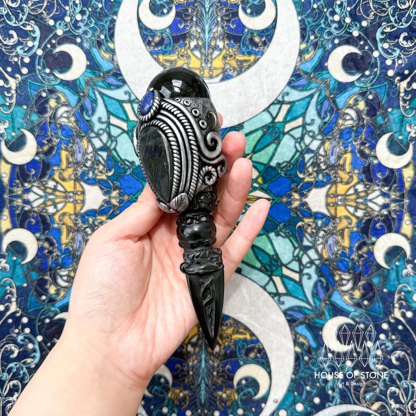 Handmade Natural Gold Sheen Obsidian Pendant Necklace/Magic Obsidian Crystal Protection Pendant/Talisman Amulet Jewelry/Chakra/Altar Tool