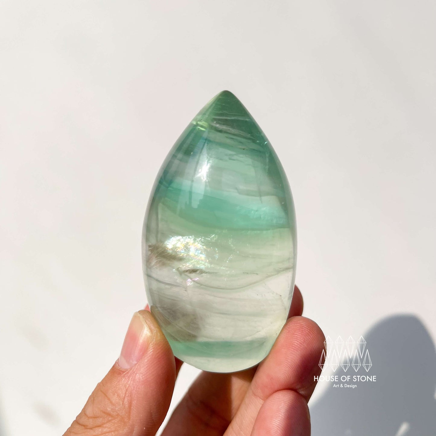 Natural Rainbow Fluorite Flame/Green Fluorite Crystal Flame/Chakra Healing Gift/AAA