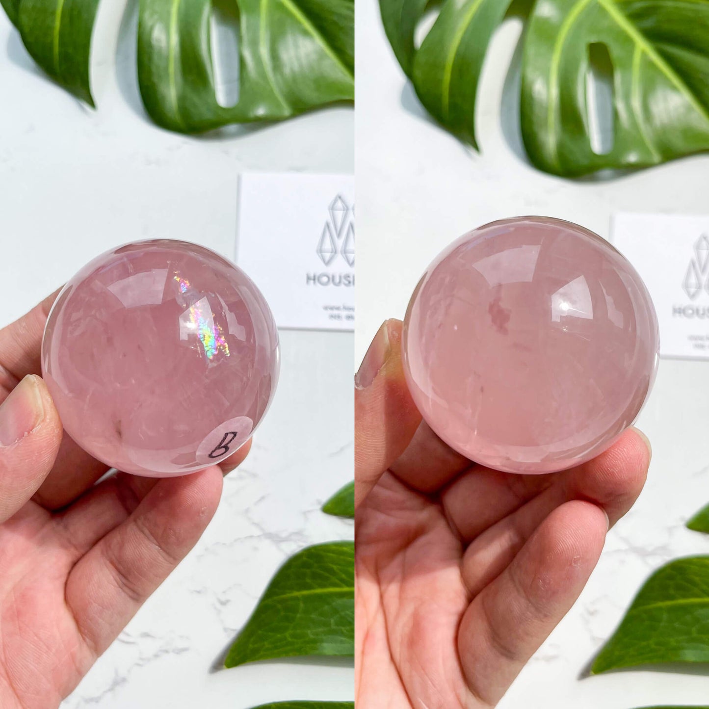 Natural Rose Quartz Sphere/Pink Rose Quartz Sphere/Juicy Rose Quartz Crystal Sphere/Heart Chakra Healing/AAA
