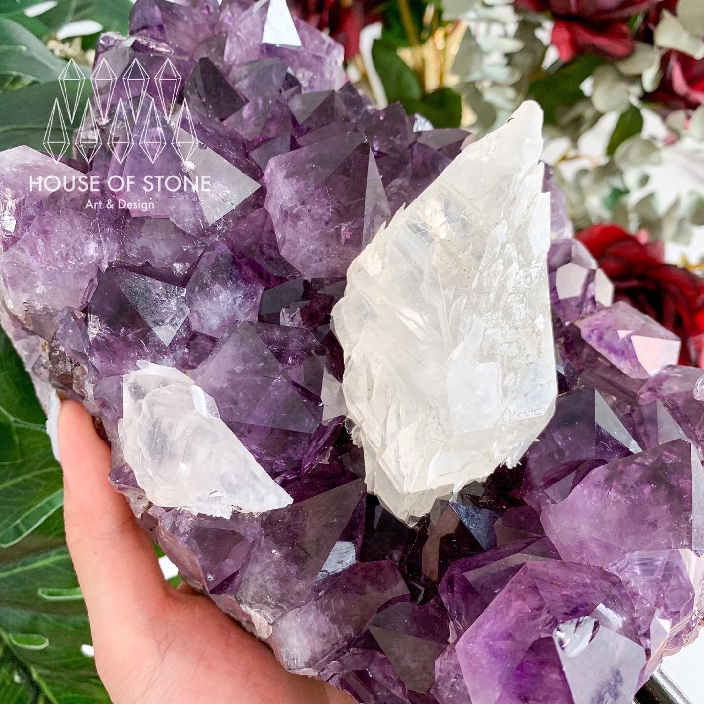 Brazil Amethyst Cluster With Calcite/Natural Large Amethyst Geode/High Quality Amethyst Geode Cluster
