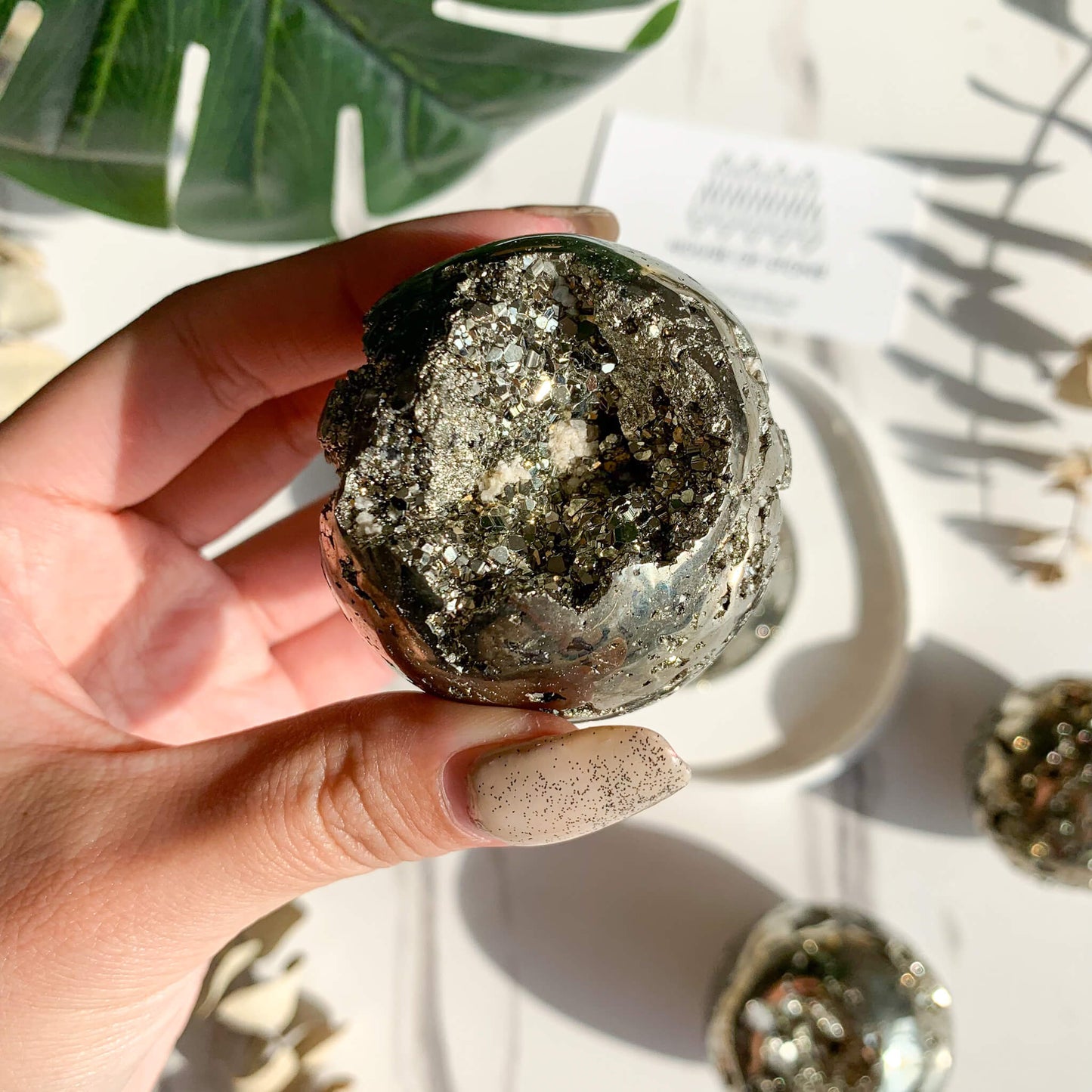High Quality Pyrite Cluster Sphere/Natural Pyrite Sphere/Gemstone/Pyrite With Crystal /AAA