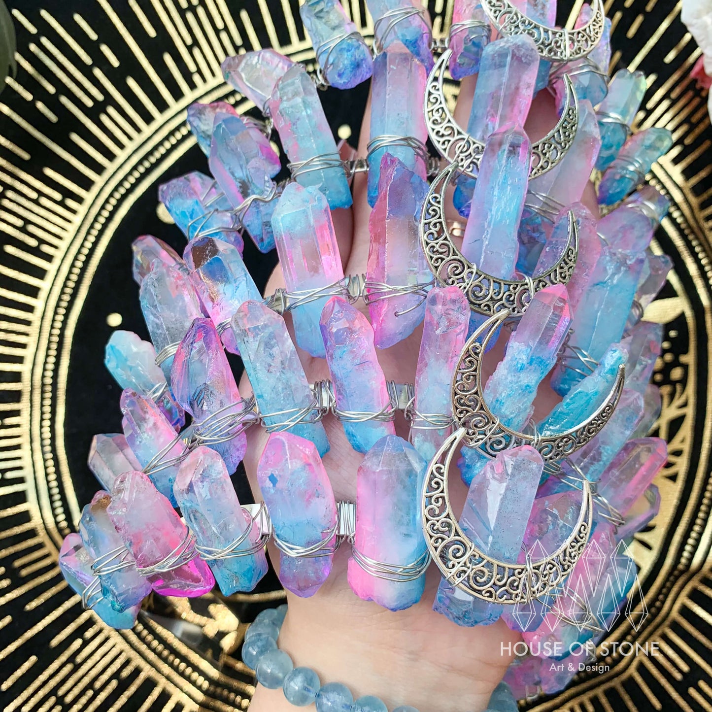 Aura Crystal Quartz Crown/Tiara Healing Hair Crown/Wedding Bride Jewelry Headband Gift/Wire Wrapped Crown