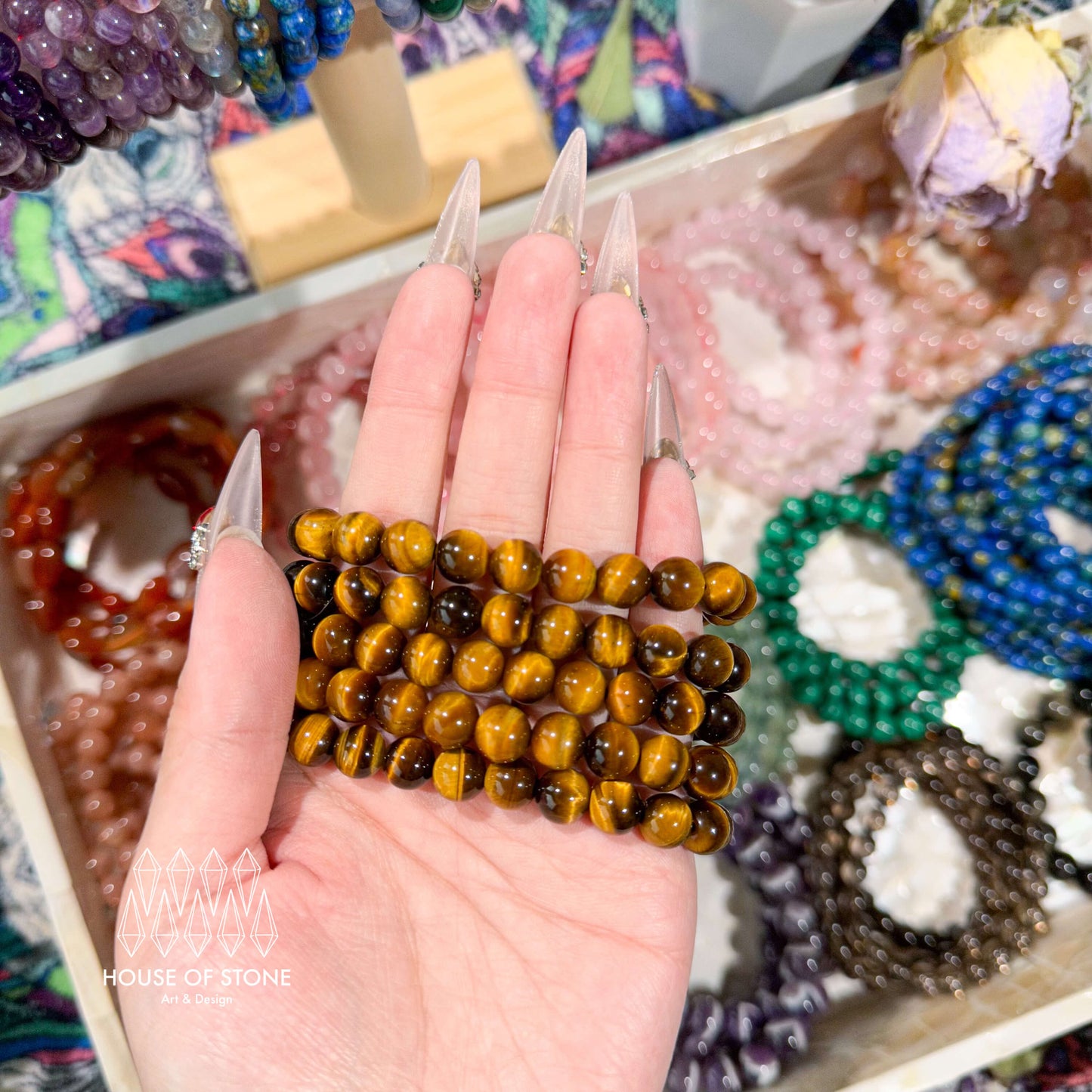 Tiger’s Eye Bracelet/Gemstone Jewelry/Beads Bracelet