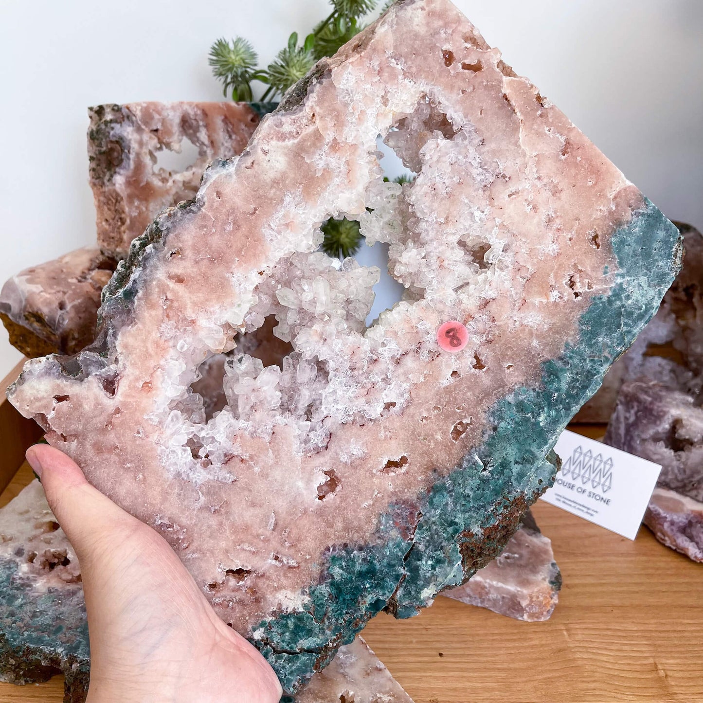 Large Raw Natural Pink Amethyst Slab/Druzy Pink Amethyst Geode Slice/Pink Amethyst Cluster Piece