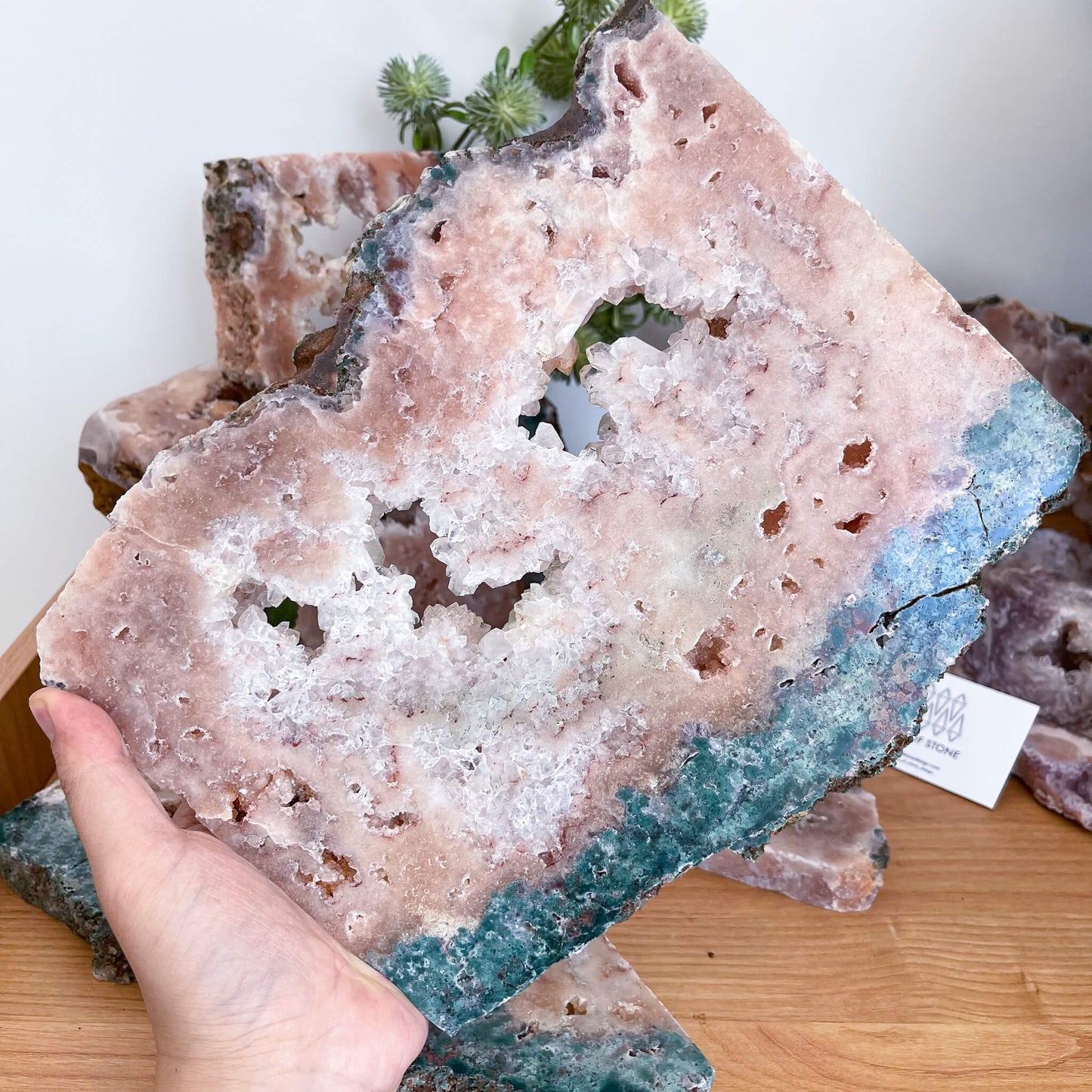 Large Raw Natural Pink Amethyst Slab/Druzy Pink Amethyst Geode Slice/Pink Amethyst Cluster Piece