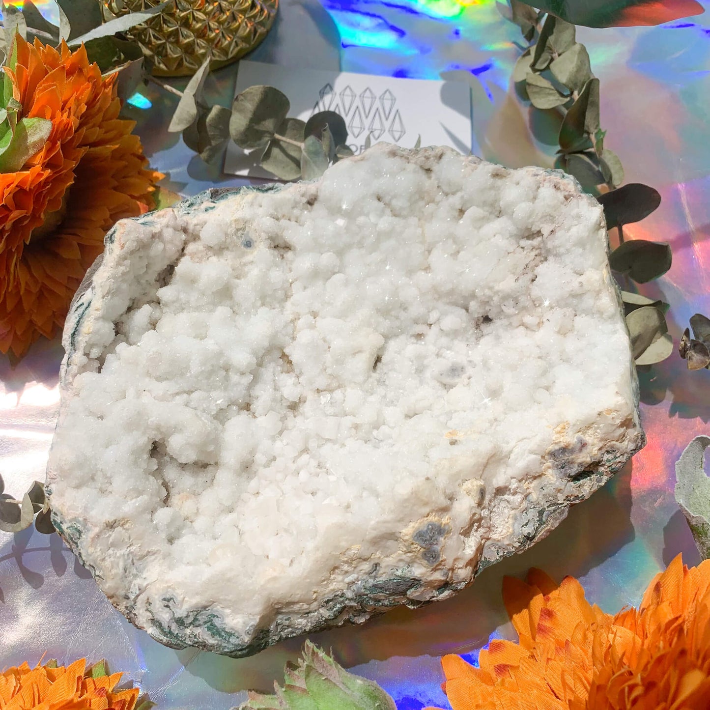Large Calcite Geode/Natural Calcite Cluster/Crystal Calcite Geode Cluster
