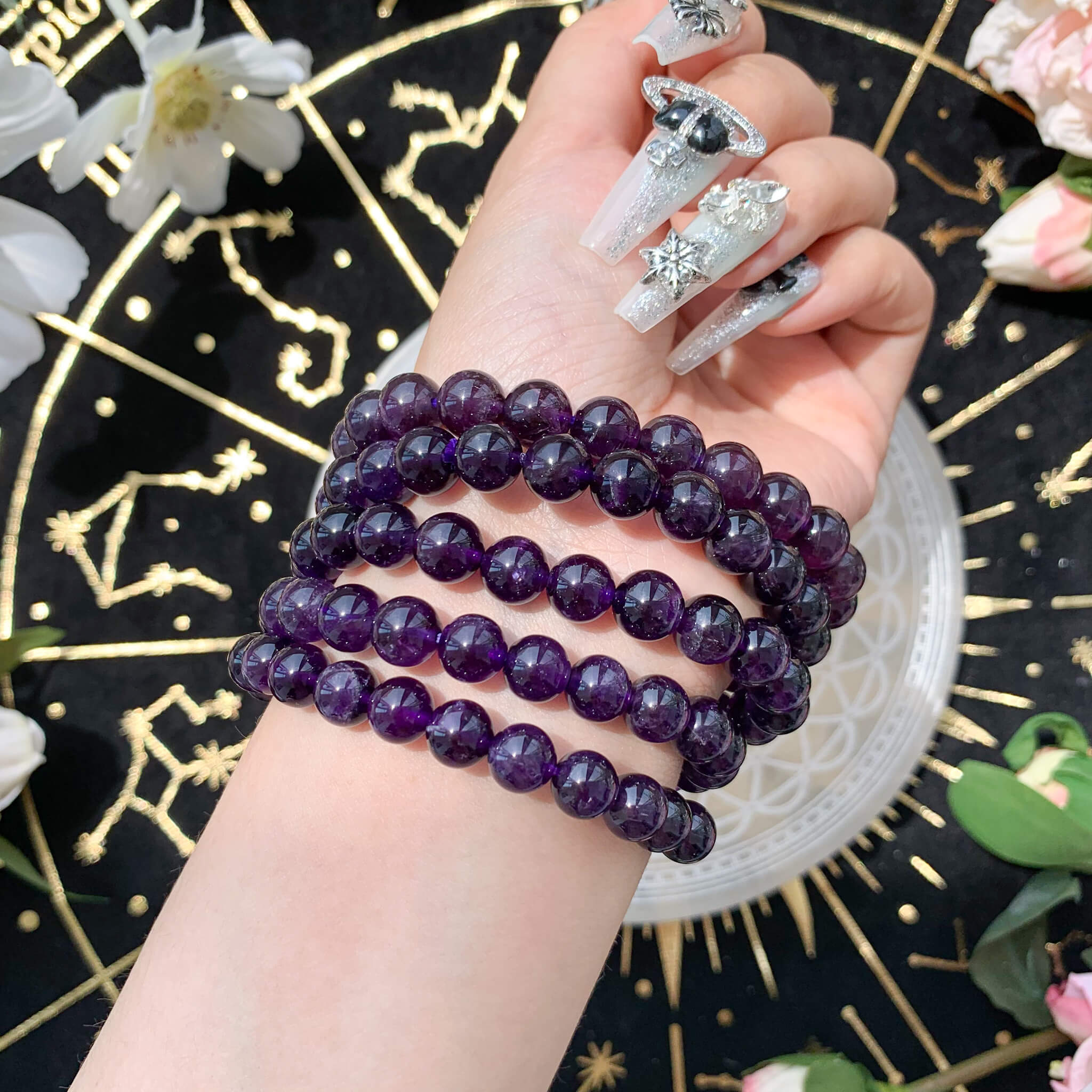 JWF Meaningful Purpose Tribal Amethyst Bracelet - Justwowfactory