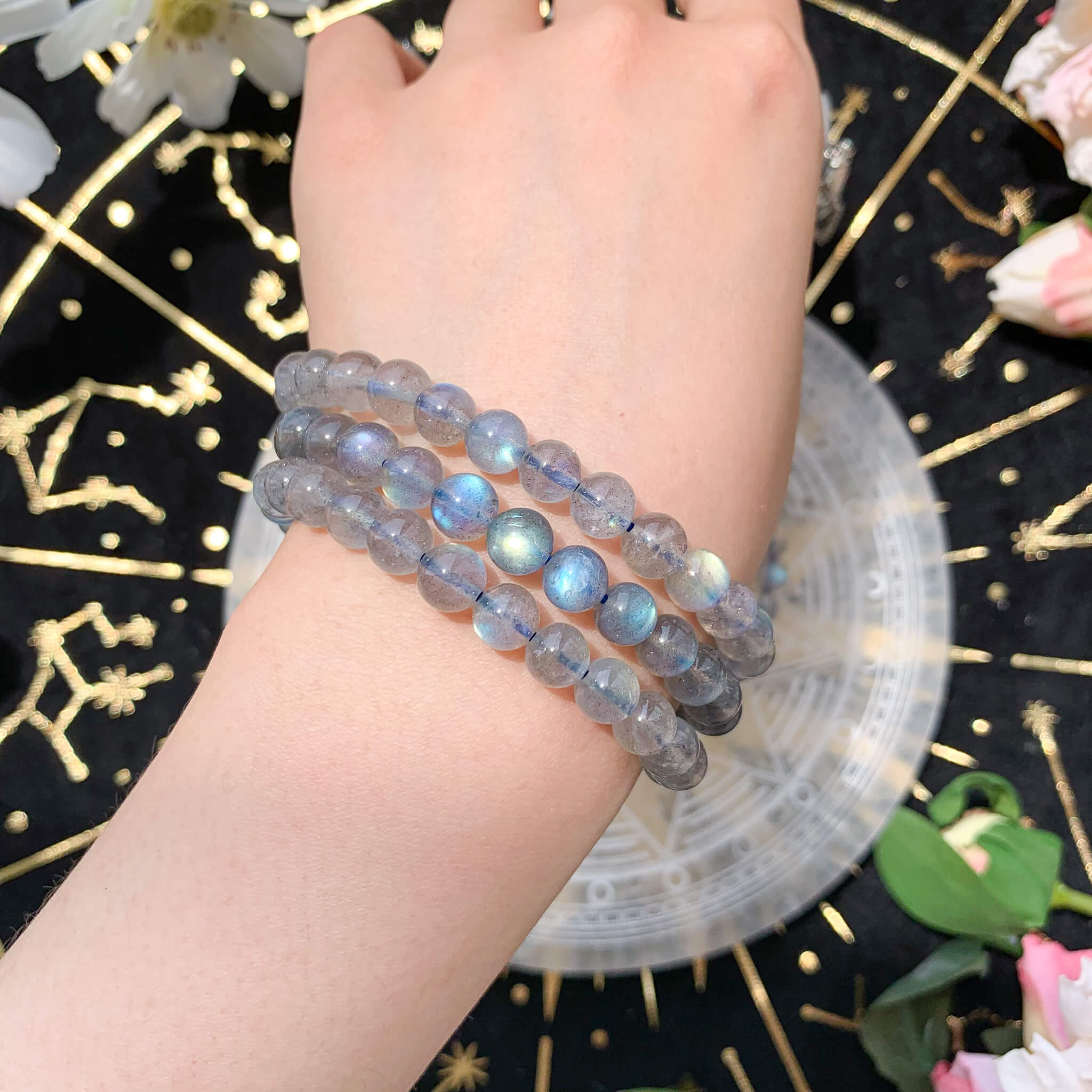 Sunstone and Labradorite Bracelet Set – Stash Jewelry