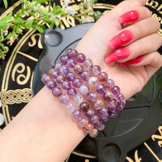 Natural Ametrine Beads Bracelet/Gemstone Beads Bracelet/Ametrine Jewelry