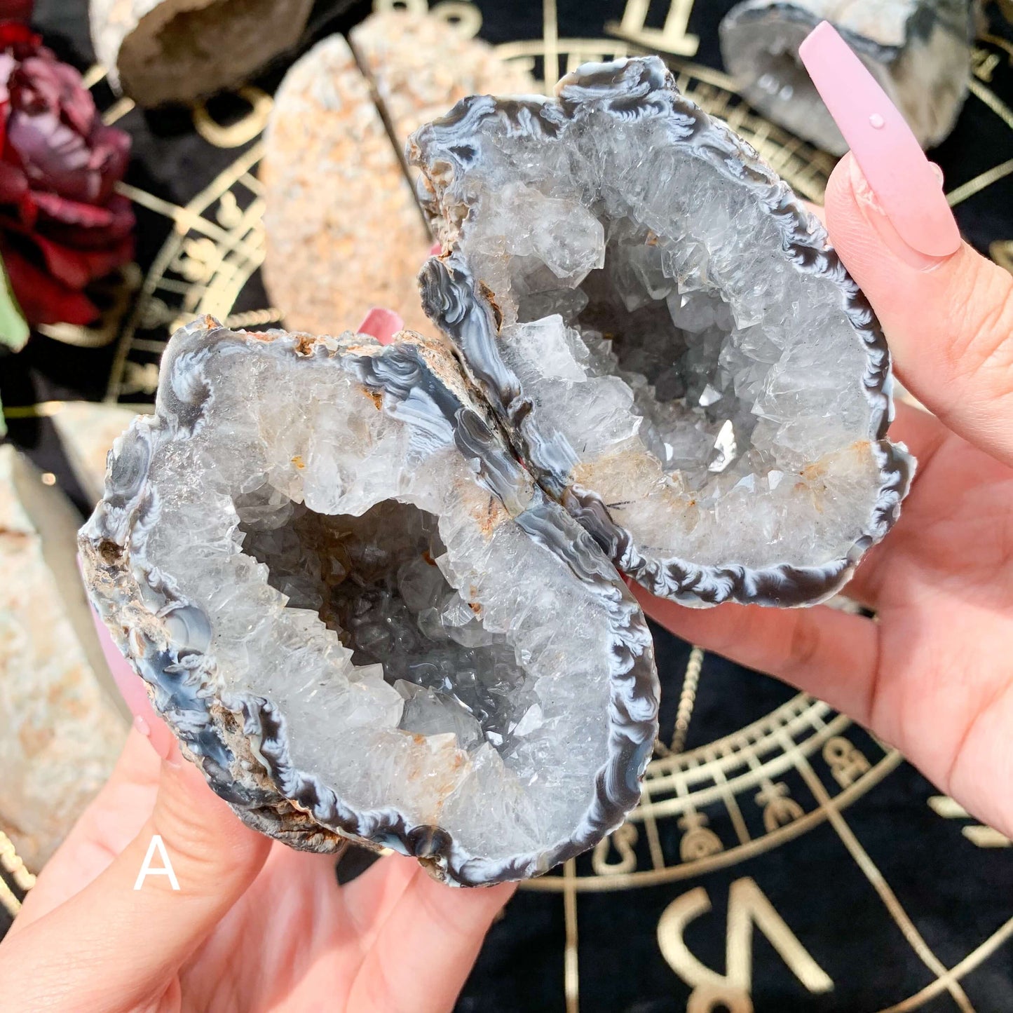 Natural Druzy Agate Geode from Mexico/Rare Large Oco Agate Geode/Raw Agate Geode from Mexico