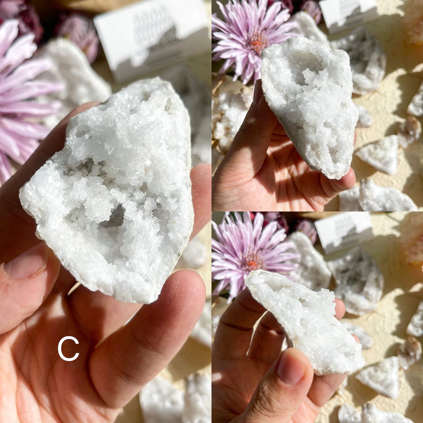 Moroccan Clear Quartz Geode/Crystal Quartz Geode/Raw Natural Clear Quartz Cluster/Crown Chakra Healing
