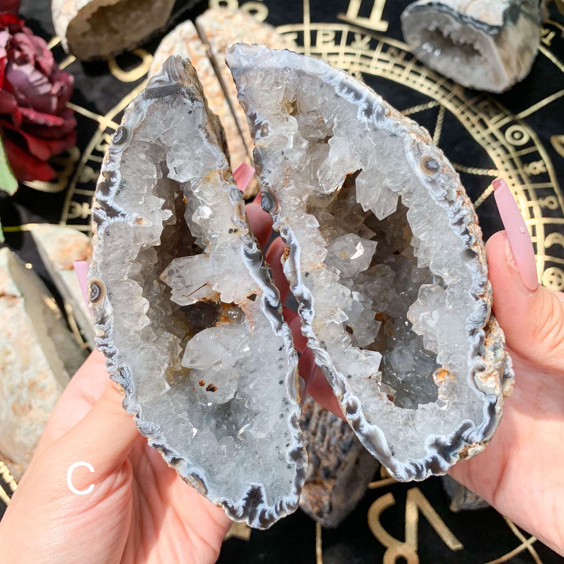 Natural Druzy Agate Geode from Mexico/Rare Large Oco Agate Geode/Raw Agate  Geode from Mexico